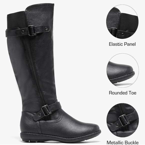 DREAM PAIRS Women’s Wide Calf Knee-High Winter Boots - Picture 4 of 9